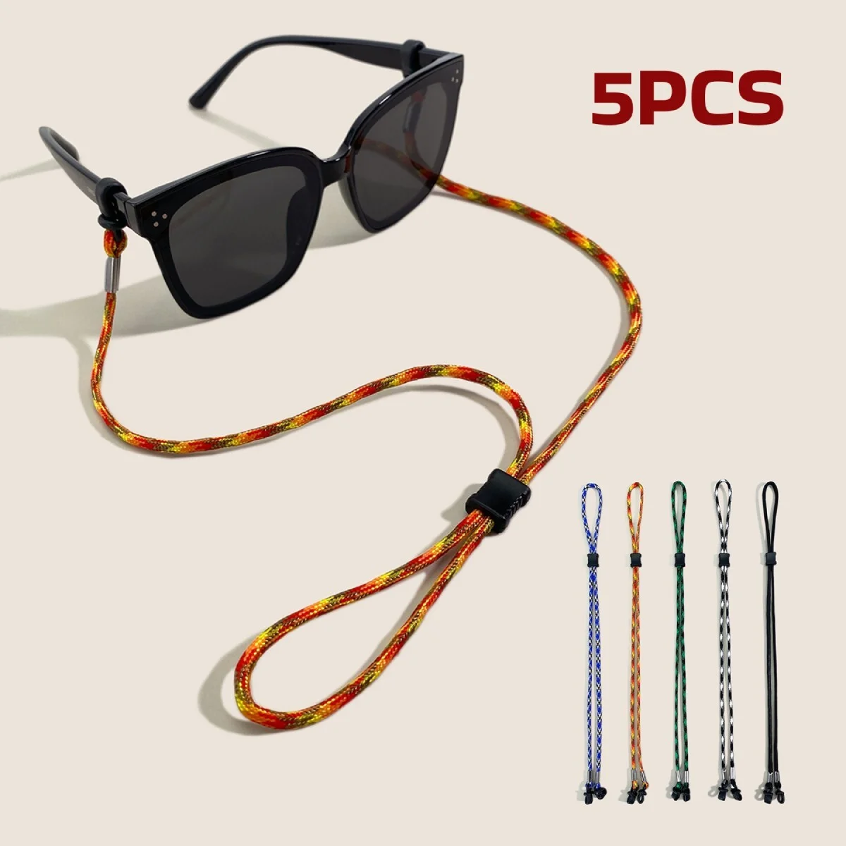 5 Pack Sunglass Neck Strap Eyeglass Sport Read Glasses Neck Cord Lanyard Holder